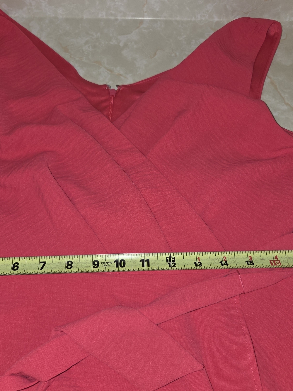 DKNY V-Neck Pink Wrap Midi Dress with Tie Waist - Picture 8 of 11